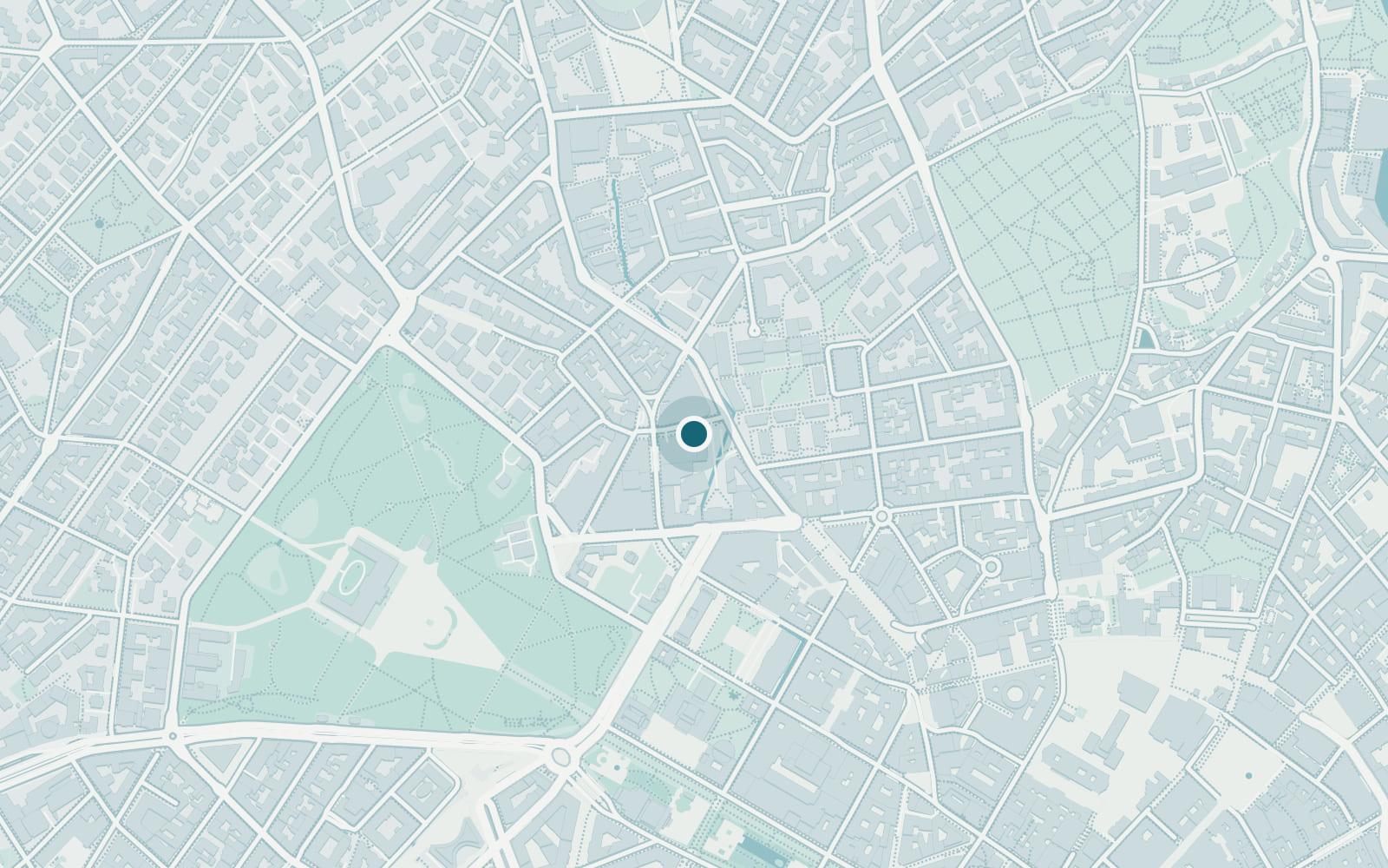 Map of central Oslo with a marker on Edvard Storms gate